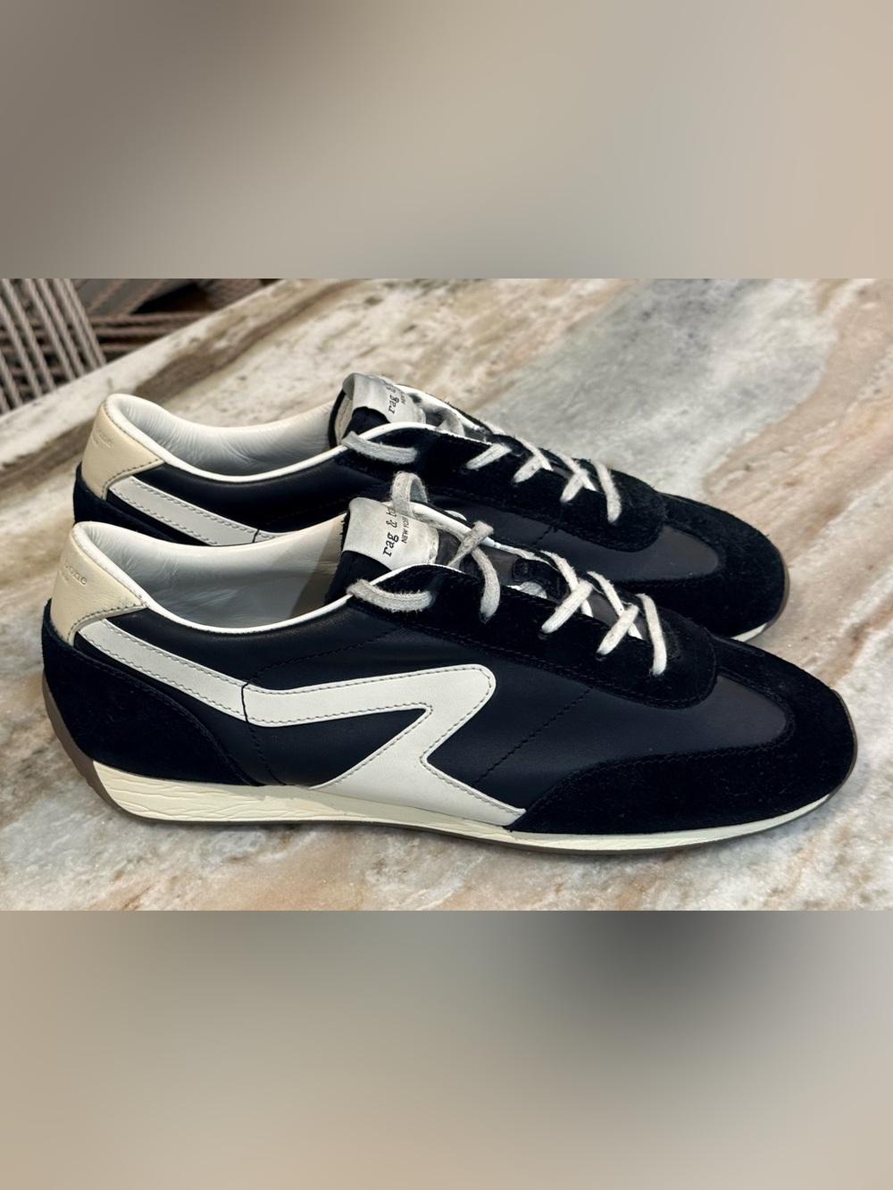 Women’s RAG & BONE Retro Runner Slim black sneakers- Size 39 - Picture 5 of 10